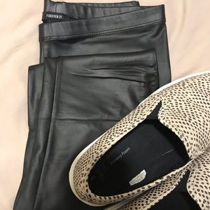 SOLD Faux leather leggings Forever 21 Medium